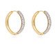 Brinco Argola Venice Bombê Articulado Ouro 18K Cravação de Zirconias, Dourado | WestwingNow