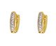 Brinco Argola Oval Venice Banho de Ouro 18K Cravação de Zirconias, Dourado | WestwingNow
