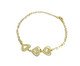 Pulseira Elo Coração e Corações Vazados Semijoia Banho de Ouro 18K, Dourado | WestwingNow