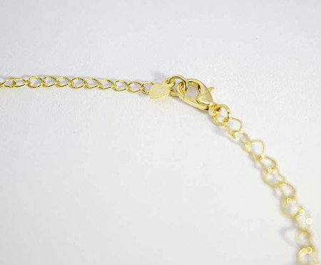 Pulseira Elo Coração e Corações Vazados Semijoia Banho de Ouro 18K | Westwing