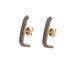 Brinco Ear Hook Cravejado de Zircônias Azul Banho de Ouro 18K, Dourado | WestwingNow