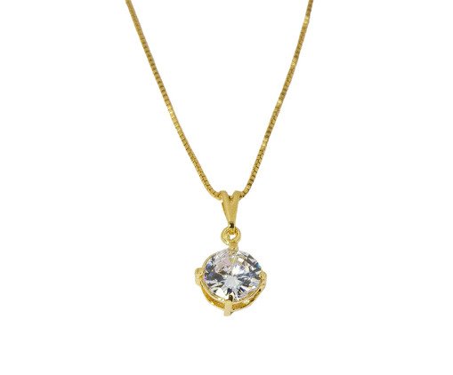 Colar Ponto de Luz Semijoia Banho de Ouro 18K, Dourado | WestwingNow