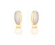 Brinco Cravejado e Pérola Rosa Semijoia Banho de Ouro 18K, Dourado | WestwingNow