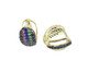 Brinco Mini Argola Rainbow Ouro 18K Cravejado com Zirconias Coloridas, Dourado | WestwingNow