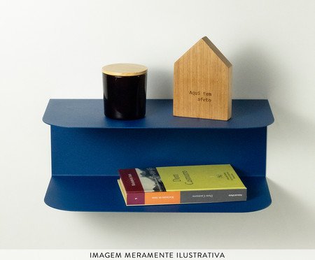 Mesa de Cabeceira Suspensa Urca Azul | Westwing