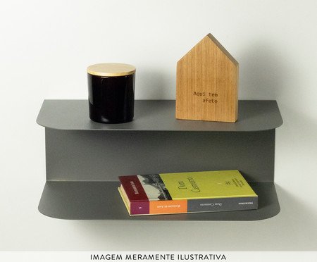 Mesa de Cabeceira Suspensa Urca Cinza | Westwing