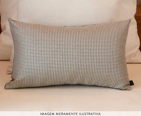 Almofada Pied de Poule Cinza Retangular | Westwing