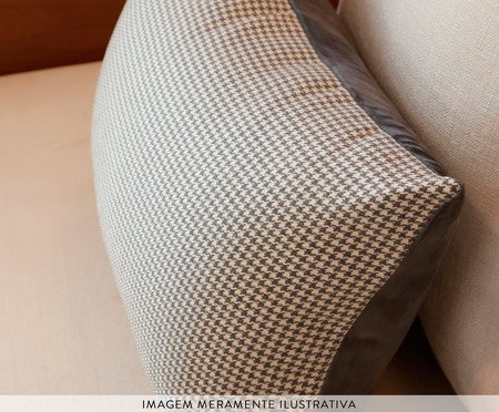 Almofada Pied de Poule Cinza Retangular | Westwing