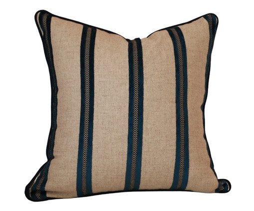 Almofada Grécia Azul Marinho e Cru Quadrada, blue | WestwingNow