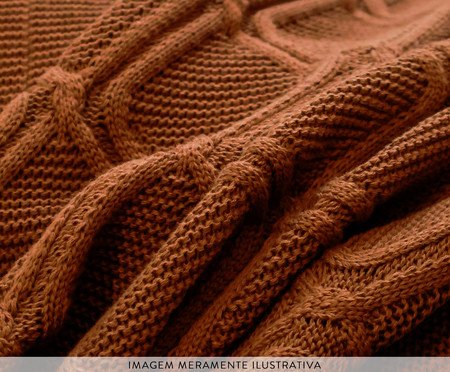 Manta Tricot Luxo Mocha Marrom | Westwing