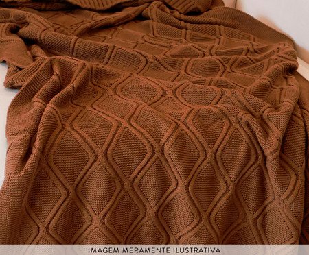 Manta Tricot Luxo Mocha Marrom | Westwing