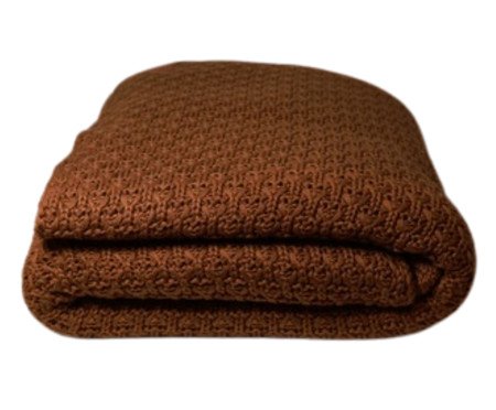 Manta Tricot Tramado Mocha Marrom | Westwing
