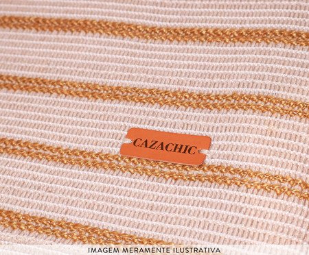 Peseira Veneza Off White e Dourado | Westwing