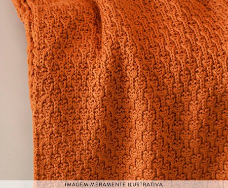 Manta Tricot Tramado Curry Amarelo | Westwing
