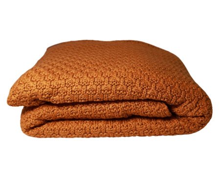 Manta Tricot Tramado Curry Amarelo | Westwing