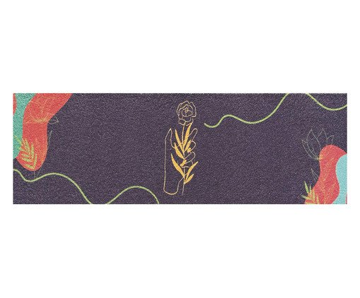 Passadeira Vinil Colormats Mãos E Rosa, purple | WestwingNow