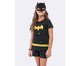 Pijama Manga Curta Infantil Batgirl com Máscara e Glitter, Colorido | WestwingNow