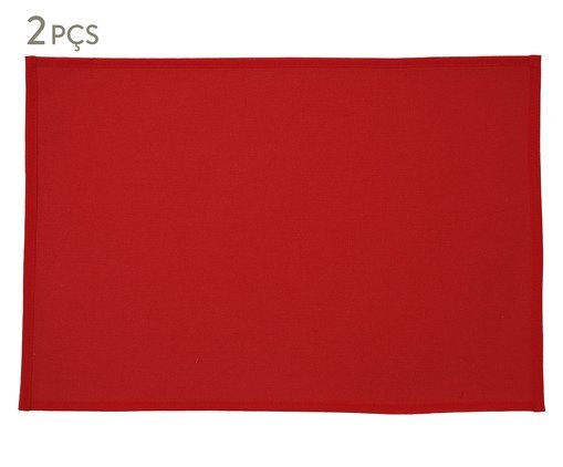 Jogo de Lugar Americano Dublado Pako Vermelho, red | WestwingNow