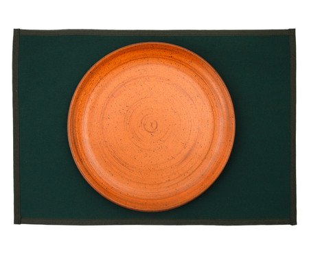 Jogo de Lugar Americano Dublado Pako Verde Escuro | Westwing
