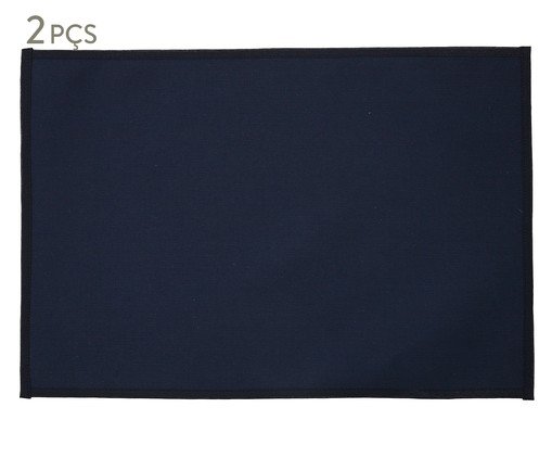 Jogo de Lugar Americano Dublado Pako Azul Marinho, black | WestwingNow