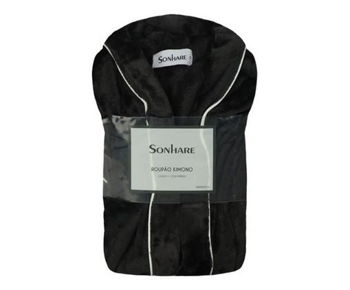 Roupão Kimono Pipping Grafite, grey | WestwingNow