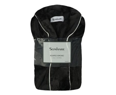 Roupão Kimono Pipping Grafite | Westwing