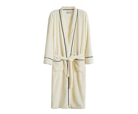 Roupão Kimono Pipping Off White
