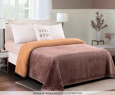 Coberdrom Duo Choco Claro Bege Escuro | Westwing