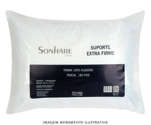 Travesseiro Suporte Extra Firme Sonhare Prata, white | WestwingNow