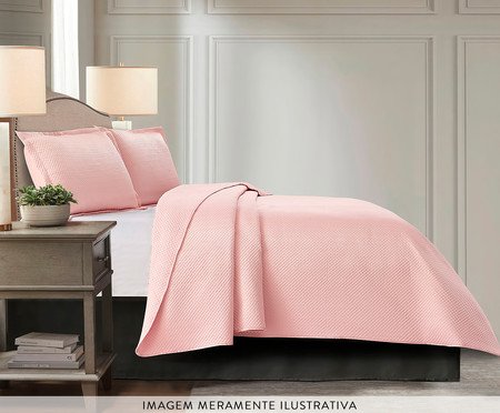 Jogo de Cobre-Leito Satin Rosa Peach | Westwing