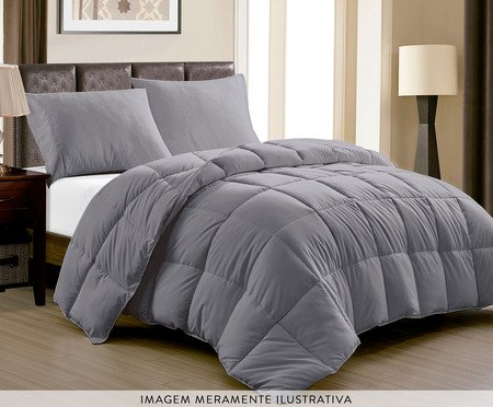 Comforter Toque de Plumas Grafite | Westwing