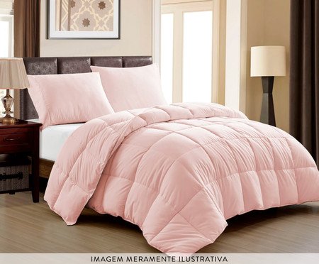 Comforter Toque de Plumas Rosa Peach | Westwing