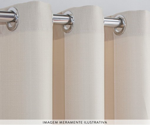 Cortina Voal Xadrez Bege Escuro, beige | WestwingNow