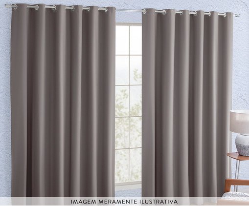Cortina Blackout Liso Cinza, grey | WestwingNow