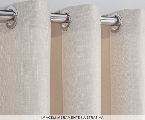 Cortina Única Linen Flax Bege Claro, beige | WestwingNow