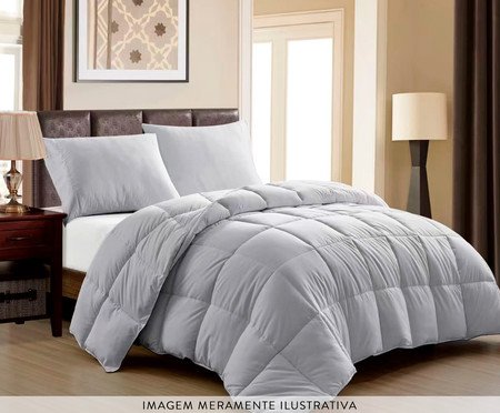 Comforter Toque de Plumas Prata Casa | Westwing