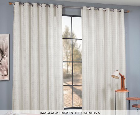Cortina Voal Xadrez Off White | Westwing