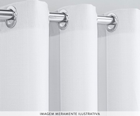Cortina Única Linen Flax Branco | Westwing