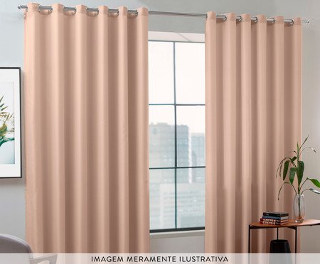 Cortina Única Linen Flax Taupe | Westwing