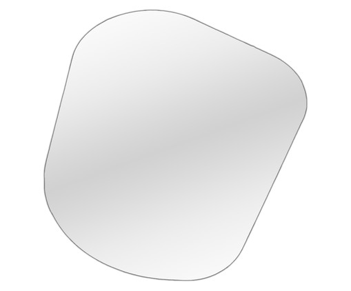 Espelho de Parede Orgânico Charlie - 64x50cm, Prata | WestwingNow