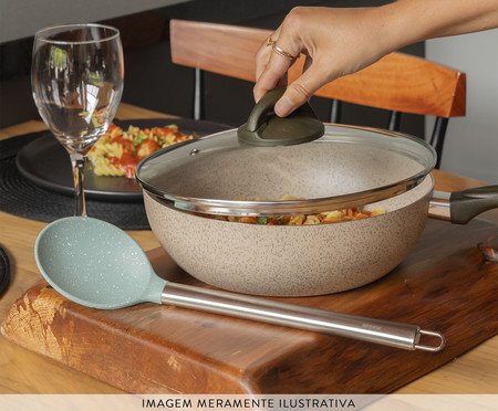 Wok de Indução com Tampa Smart Plus Vanilla | Westwing