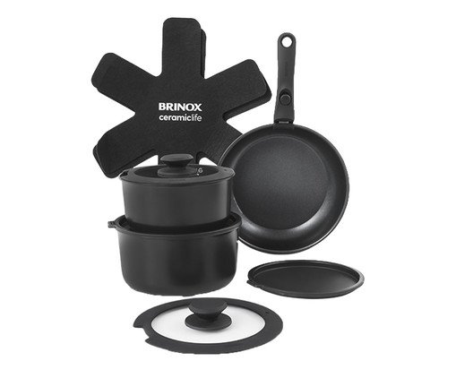 Jogo de Panelas Fit Preto, black | WestwingNow