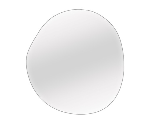 Espelho de Parede Orgânico Megan - 48x65cm, Prata | WestwingNow