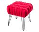Puff Trançado em Veludo Vermelho, red | WestwingNow