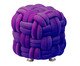 Puff Máxi Tricot em Veludo Roxo, purple | WestwingNow