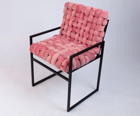 Poltrona Lumis em Veludo Rosa | Westwing