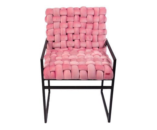 Poltrona Lumis em Veludo Rosa, pink | WestwingNow