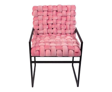 Poltrona Lumis em Veludo Rosa | Westwing