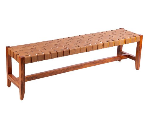 Banco Kora com Trançado em Couro, beige | WestwingNow