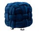 Puff Máxi Tricot em Veludo Azul Marinho, blue | WestwingNow